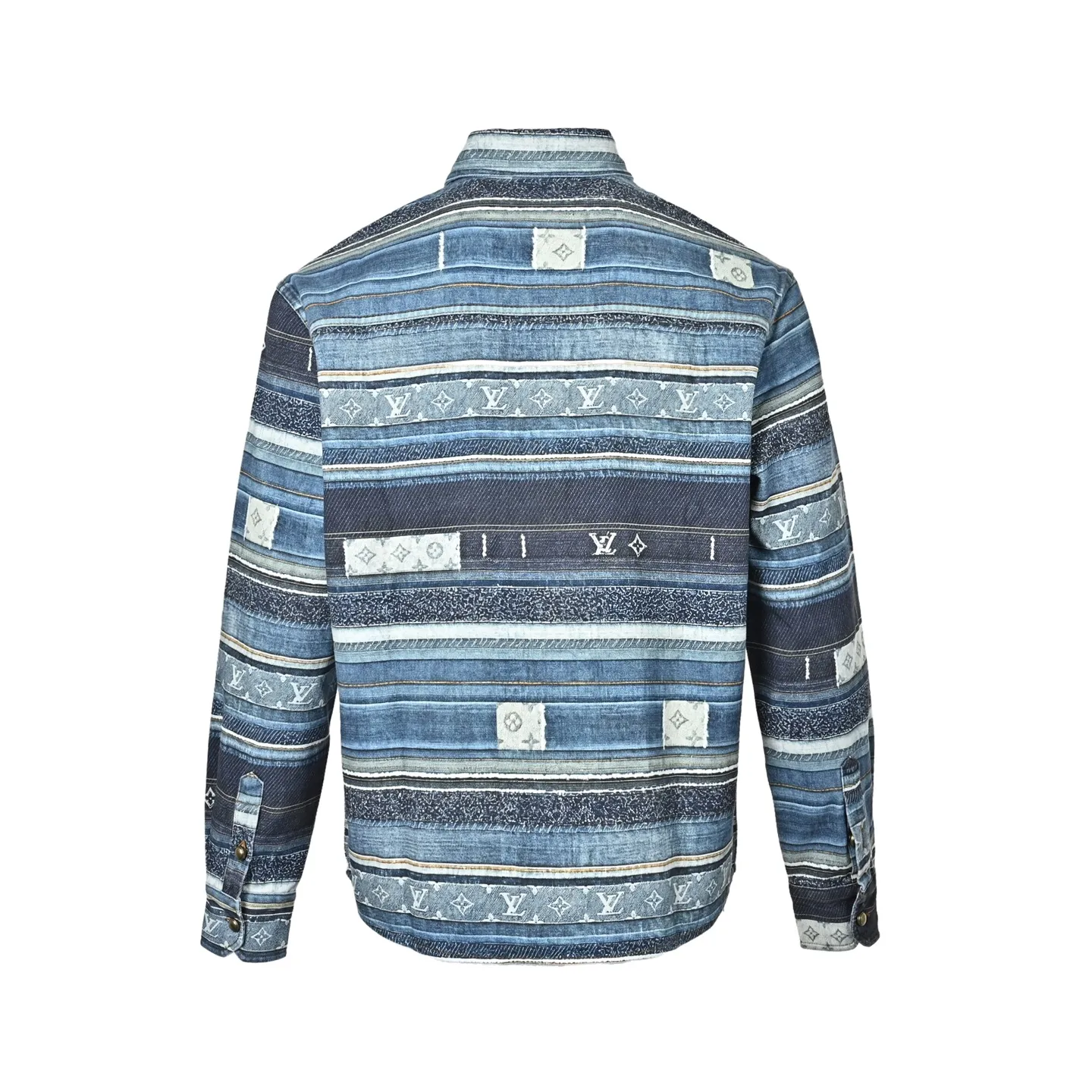 Louis Vuitton/Louis Vuitton jacquard striped denim shirt